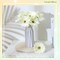 21 Pcs Artificial Gerbera Daisy Faux Gerbera Daisy with Stems Boho White Flowers White Silk Flowers Bouquet Fake Daisies for Garden Wedding Bridal Home Kitchen Party Decor